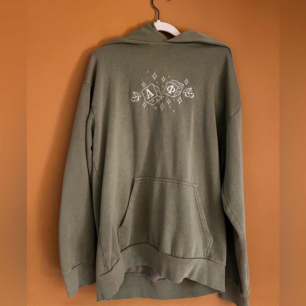 alpha phi green hoodie